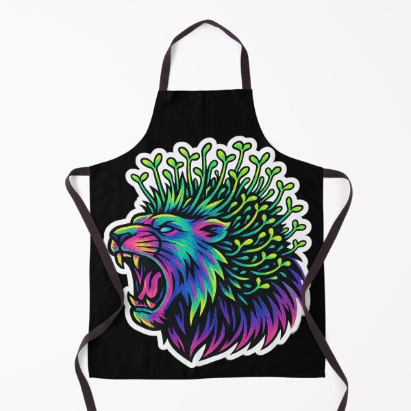 Item preview, Neon Microgreen Lion – Psychedelic Animal Art | Microgreen Animals designed and sold by JacobKAurumhead.