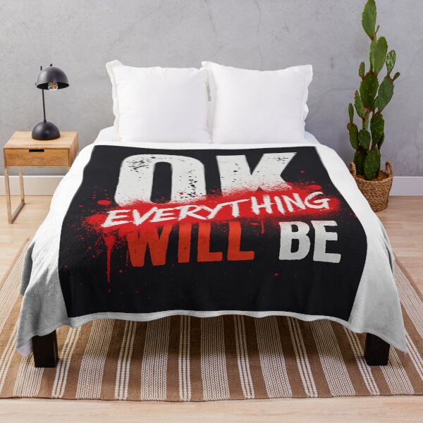 Item preview, Everything Will Be OK – Grunge Motivational Vintage Design designed and sold by Boski22.