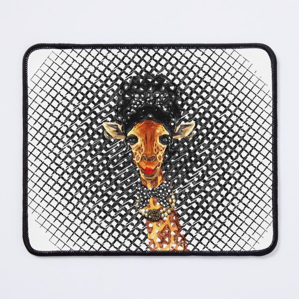 Item preview, Chic Giraffe in Black Lace and Pearl Necklace | African Queen designed and sold by Hen-C-Art.