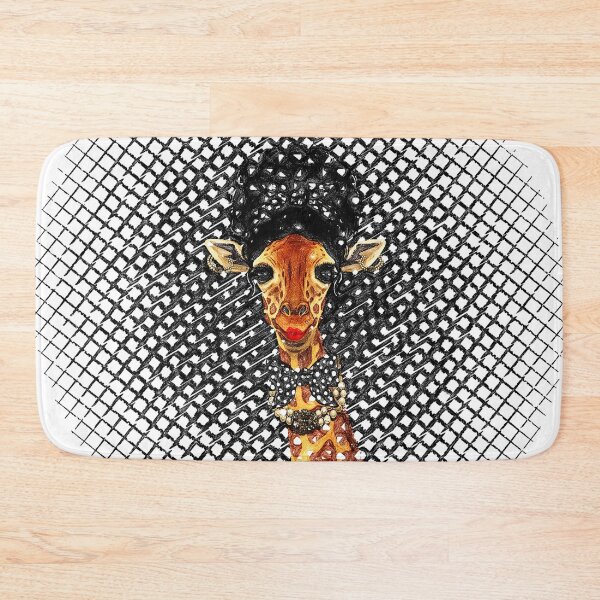 Item preview, Chic Giraffe in Black Lace and Pearl Necklace | African Queen designed and sold by Hen-C-Art.