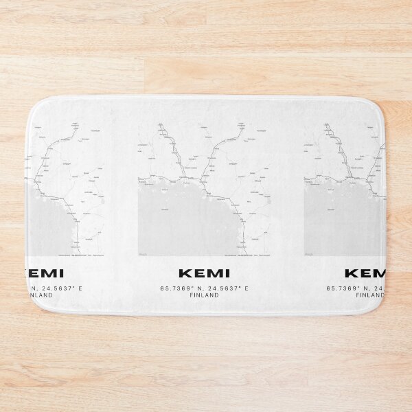 Item preview, Minimalist Kemi Finland Map | Modern Black and White City Print designed and sold by RM-Journey.