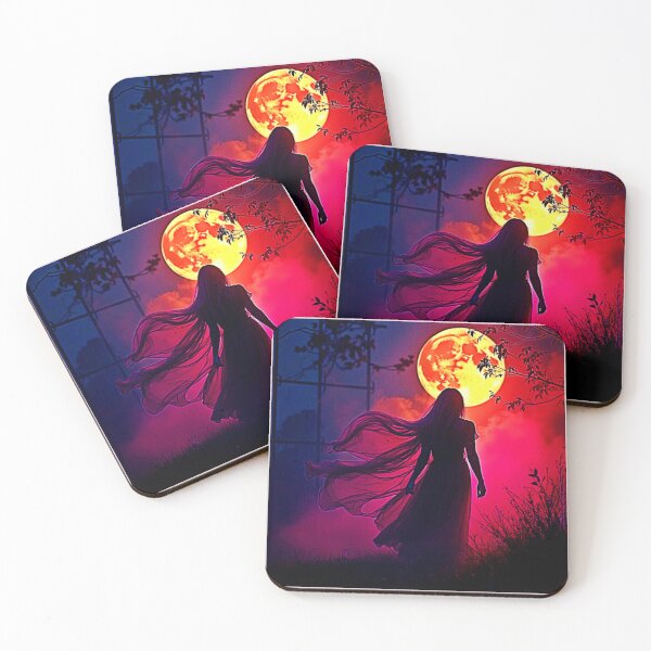 Item preview, Red Moon Shadow Woman Mystery Design designed and sold by Health And Fitness Posts e-Store.