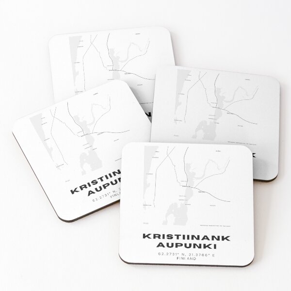 Artikelvorschau, Kristiinankaupunki Finnland Karte | Minimalistisches Schwarz-Weiß-Design entworfen und verkauft von RM-Journey.