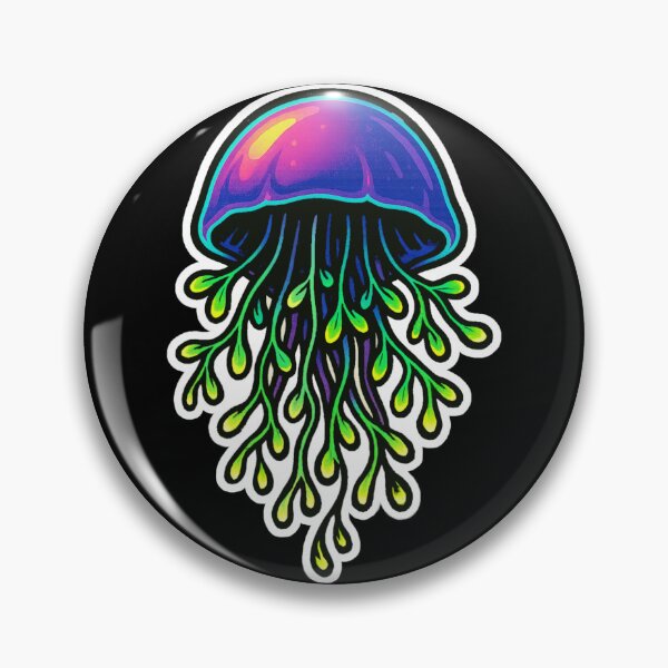 Item preview, Neon Microgreen Jellyfish – Psychedelic Animal Art | Microgreen Animals designed and sold by JacobKAurumhead.