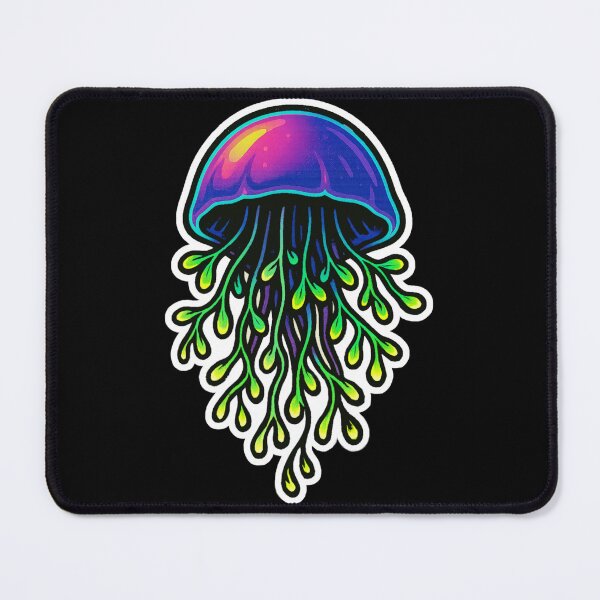 Item preview, Neon Microgreen Jellyfish – Psychedelic Animal Art | Microgreen Animals designed and sold by JacobKAurumhead.