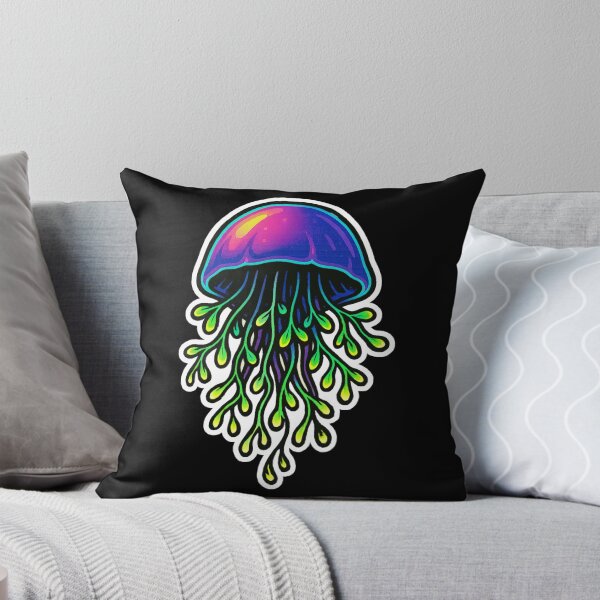 Item preview, Neon Microgreen Jellyfish – Psychedelic Animal Art | Microgreen Animals designed and sold by JacobKAurumhead.