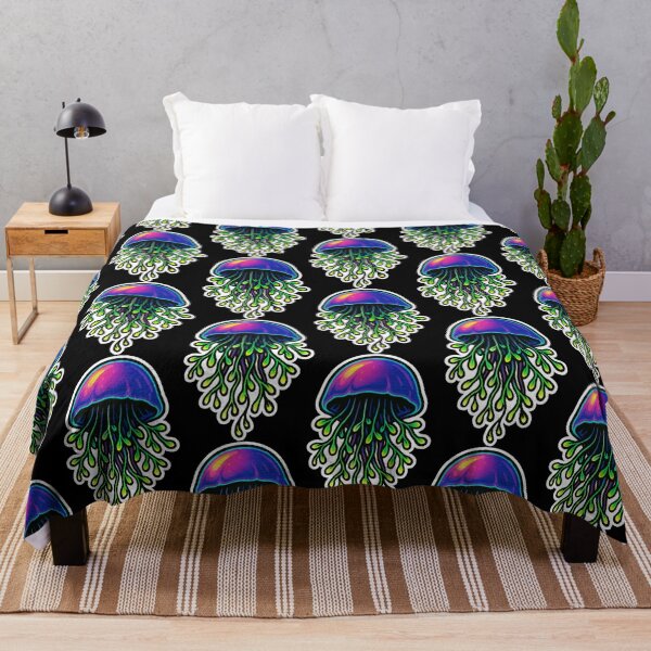 Item preview, Neon Microgreen Jellyfish – Psychedelic Animal Art | Microgreen Animals designed and sold by JacobKAurumhead.