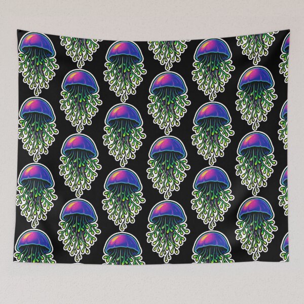 Item preview, Neon Microgreen Jellyfish – Psychedelic Animal Art | Microgreen Animals designed and sold by JacobKAurumhead.