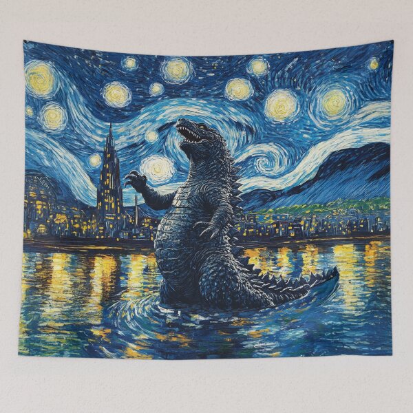 Item preview, MIDNIGHT KAIJU — SWIRLING CITY SKY designed and sold by my-plague.