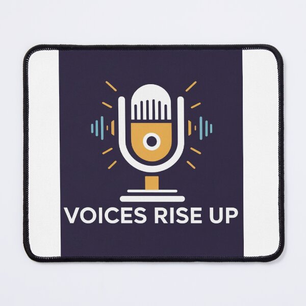 Item preview, Voices Rise Up – Retro Microphone British Protest Design designed and sold by Boski22.