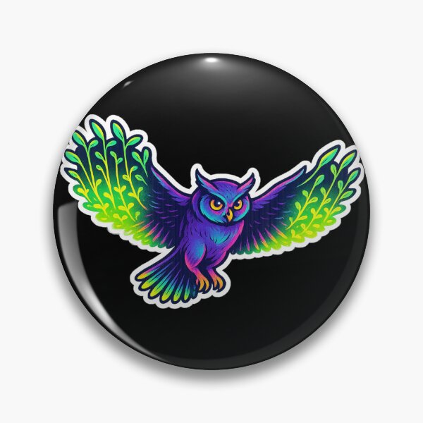 Item preview, Neon Microgreen Owl – Psychedelic Animal Art | Microgreen Animals designed and sold by JacobKAurumhead.
