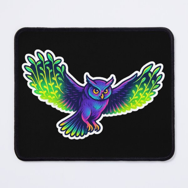 Item preview, Neon Microgreen Owl – Psychedelic Animal Art | Microgreen Animals designed and sold by JacobKAurumhead.