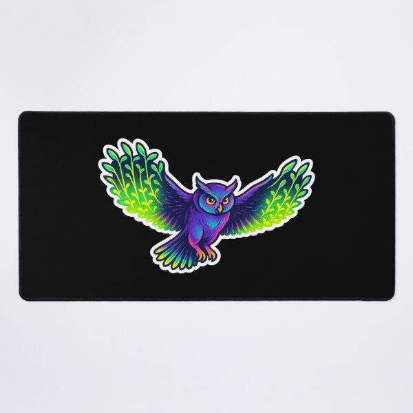 Item preview, Neon Microgreen Owl – Psychedelic Animal Art | Microgreen Animals designed and sold by JacobKAurumhead.