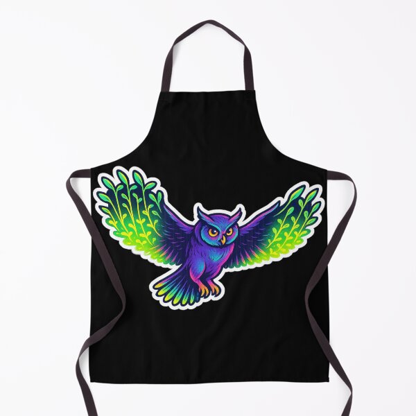 Item preview, Neon Microgreen Owl – Psychedelic Animal Art | Microgreen Animals designed and sold by JacobKAurumhead.