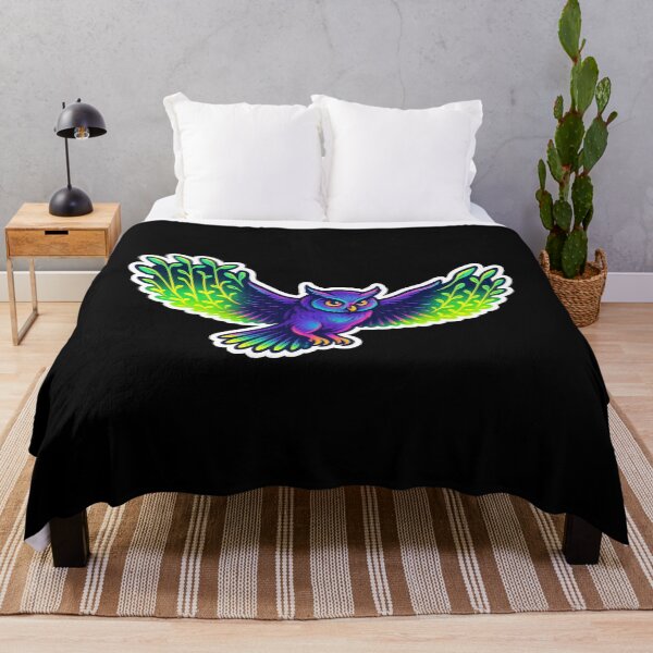 Item preview, Neon Microgreen Owl – Psychedelic Animal Art | Microgreen Animals designed and sold by JacobKAurumhead.