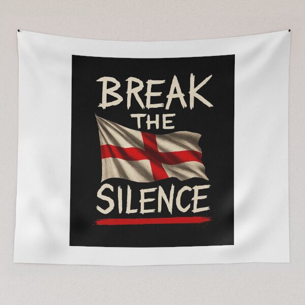 Item preview, Break the Silence – St George’s Cross Vintage Protest Art designed and sold by Boski22.