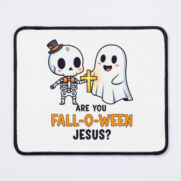 Item preview, Fall-O-Ween Jesus Cute Skeleton Ghost Halloween Pun designed and sold by VividDripCo.