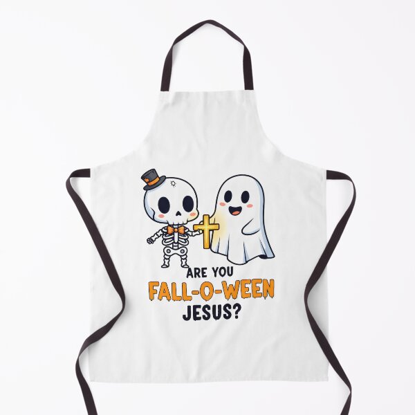 Item preview, Fall-O-Ween Jesus Cute Skeleton Ghost Halloween Pun designed and sold by VividDripCo.