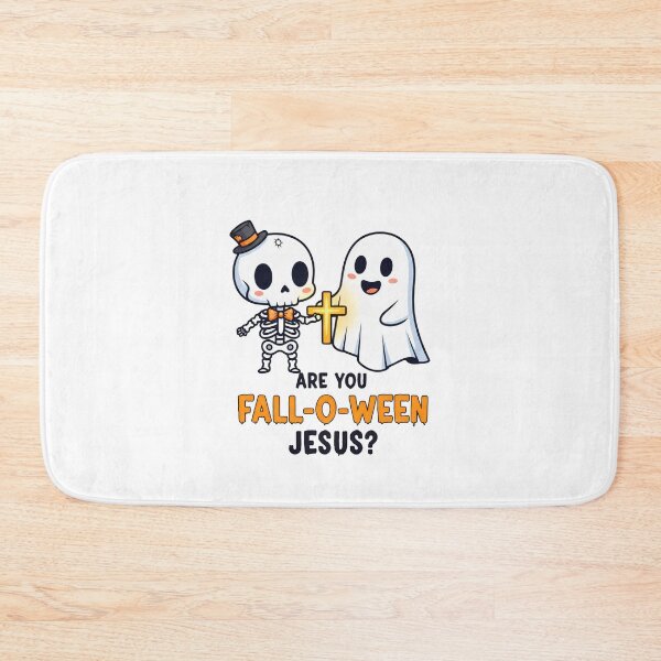 Item preview, Fall-O-Ween Jesus Cute Skeleton Ghost Halloween Pun designed and sold by VividDripCo.