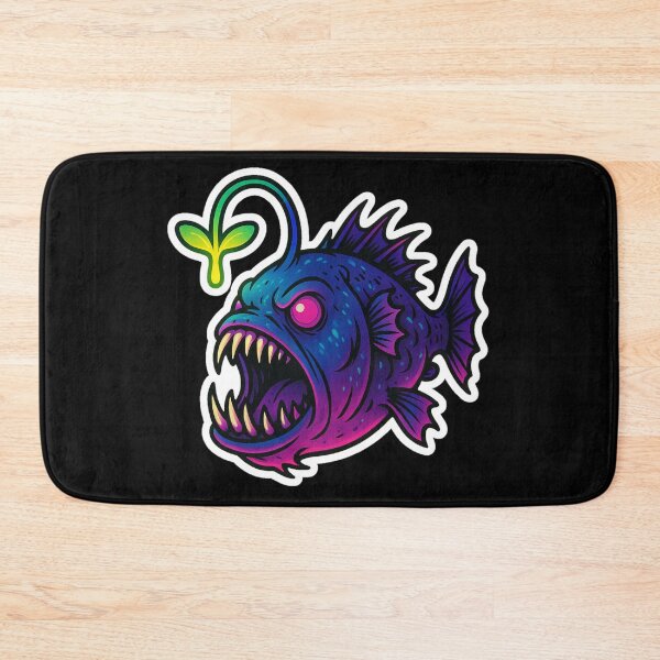 Item preview, Neon Microgreen Anglerfish – Psychedelic Animal Art | Microgreen Animals designed and sold by JacobKAurumhead.