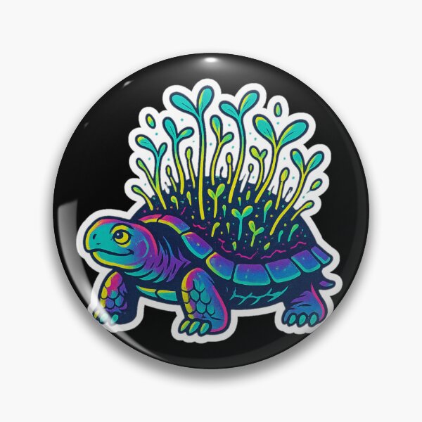 Item preview, Neon Microgreen Turtle – Psychedelic Animal Art | Microgreen Animals designed and sold by JacobKAurumhead.