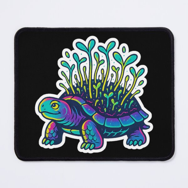 Item preview, Neon Microgreen Turtle – Psychedelic Animal Art | Microgreen Animals designed and sold by JacobKAurumhead.