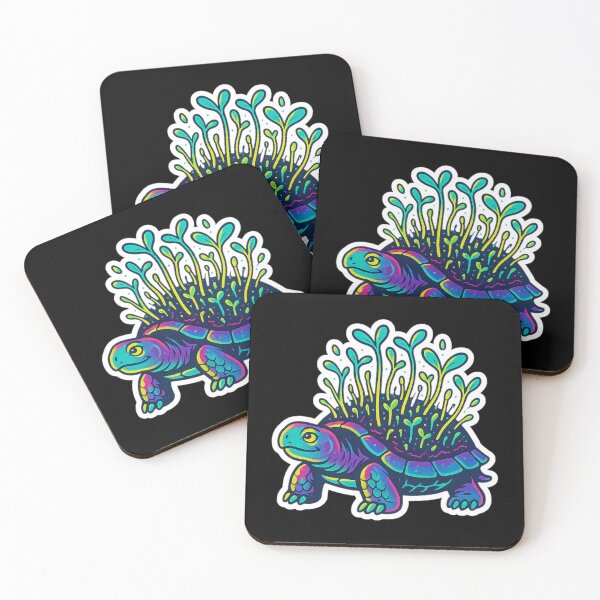 Item preview, Neon Microgreen Turtle – Psychedelic Animal Art | Microgreen Animals designed and sold by JacobKAurumhead.