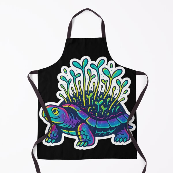 Item preview, Neon Microgreen Turtle – Psychedelic Animal Art | Microgreen Animals designed and sold by JacobKAurumhead.