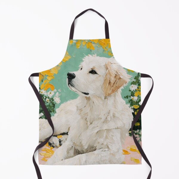 Item preview, Golden Retriever Oil Painting – Peaceful Dog Art with Autumn Leaves designed and sold by Gino By Design.