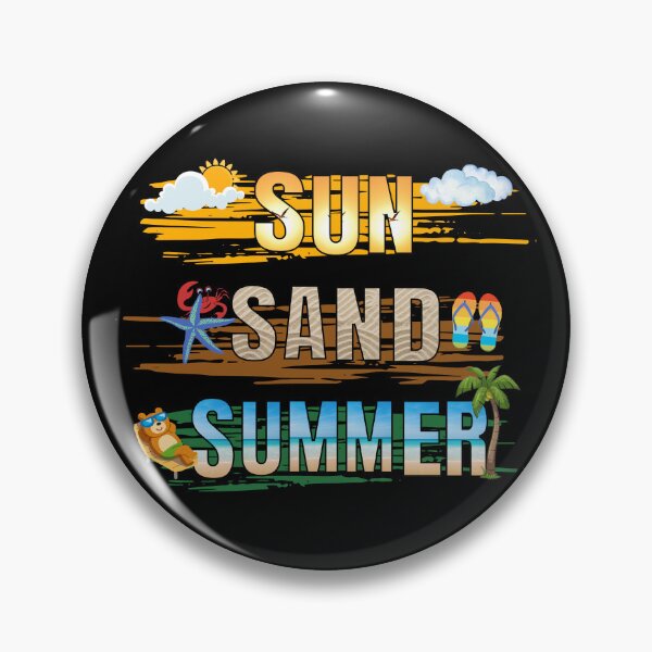Item preview, Sun sand summer comfort round neck t-shirt designed and sold by Nanidesign25.