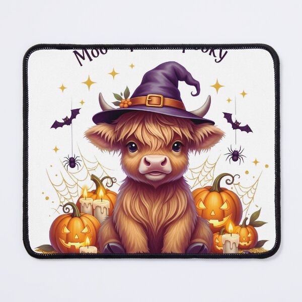 Item preview, Cute Halloween Cow PNG | Kawaii Spooky Cow with Halloween Hat Design designed and sold by Ellen'Studio.