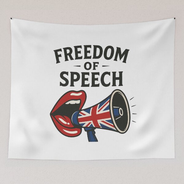 Item preview, Freedom of Speech – British Union Jack Megaphone Art designed and sold by Boski22.