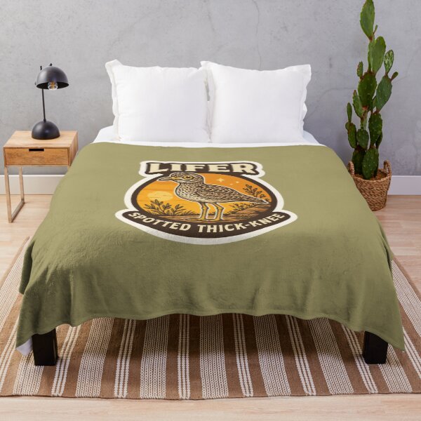 Item preview, Spotted Thick-knee LIFER – Retro Birdwatching Sticker designed and sold by The Digital Compass.