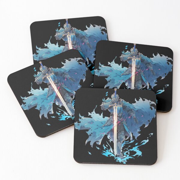 Item preview, Anime Knight – Epic warrior with glowing sword and blue aura designed and sold by Meiersbeste.