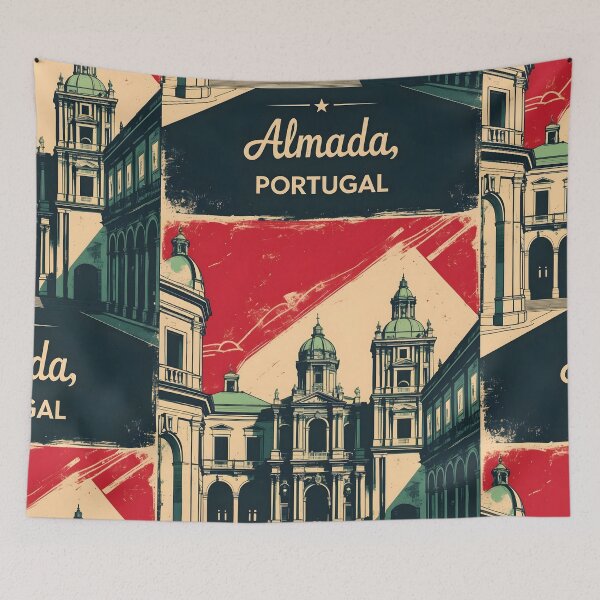 Item preview, Almada Portugal 1950s Vintage Travel Tourism designed and sold by TravelersGems.