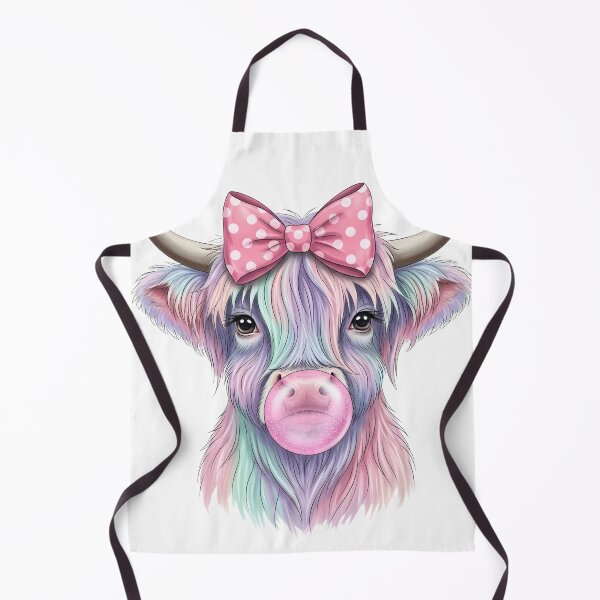 Artikelvorschau, Coole Kuh PNG | Bunte Kaugummikuh mit rosa Schleife Süßes ästhetisches Design entworfen und verkauft von Ellen'Studio.