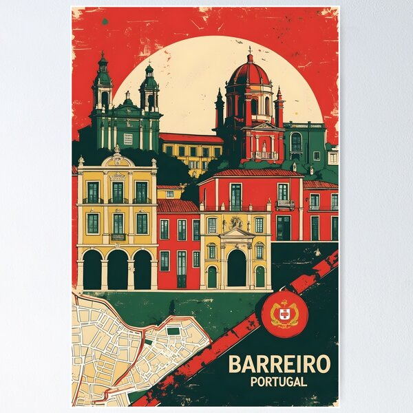 Item preview, Barreiro Portugal 1950s Vintage Travel Tourism designed and sold by TravelersGems.