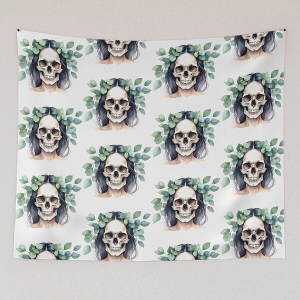 Item preview, SKULL WITH LAUREL WREATH designed and sold by cubiask.