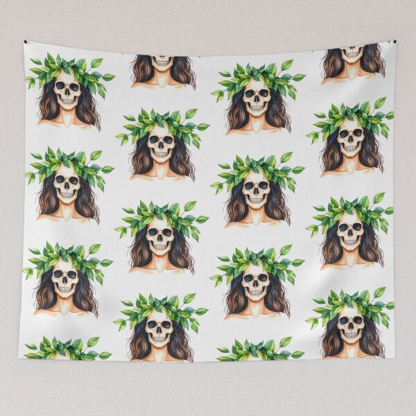 Item preview, SKULL WITH LAUREL WREATH designed and sold by cubiask.