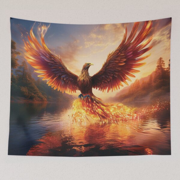 Item preview, Majestic Phoenix Rising from Fiery Waters designed and sold by MDKey DESIGN.