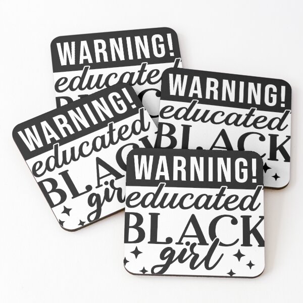 Item preview, Warning! Educated Black Girl designed and sold by MelanatedWomanPrintDesign.