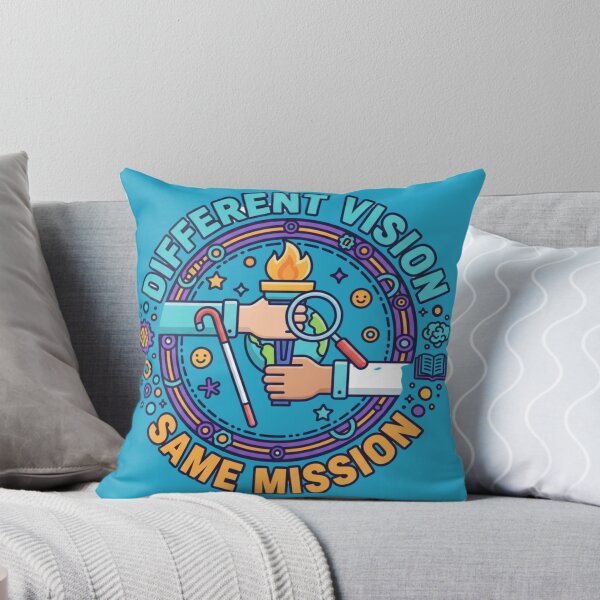 Item preview, Different Vision Same Mission | Blind Awareness Disability Inclusion Design designed and sold by TrackinDaTrends.