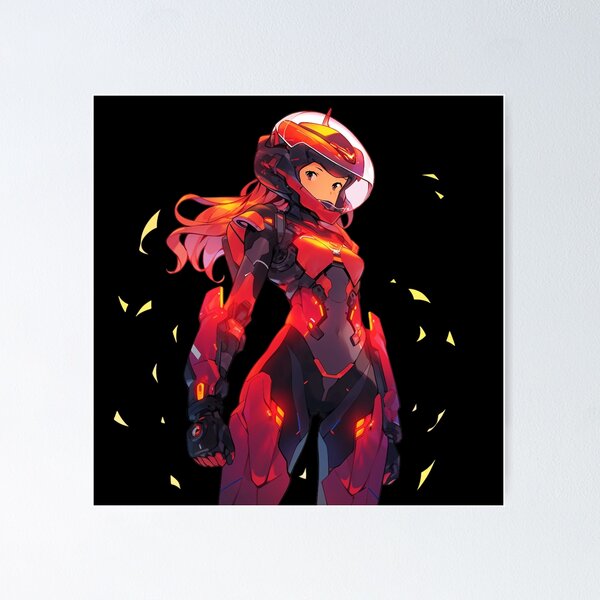 Item preview, Anime Pilot – Futuristic Cyberpunk Girl in Glowing High-Tech Armor designed and sold by Meiersbeste.