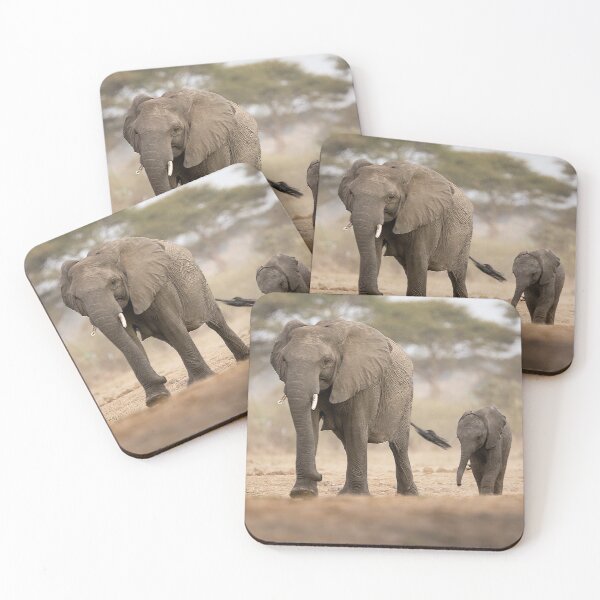 Item preview, Little Steps in the Dust — Elephant & Calf on the Move, Africa designed and sold by DavideAntoniani.