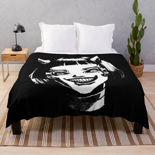 Item preview, High Contrast Cyber Demon Girl Grin | Edgy Horror Manga Stencil Art designed and sold by Mystikos Art.