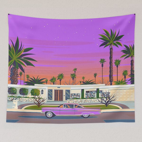 Item preview, Palm Tree Skyline By Hiroshi Nagai designed and sold by Postarpindesign.