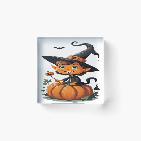 Item preview, Cute little Halloween witch and pumpkin. designed and sold by DaliaSabryTee.