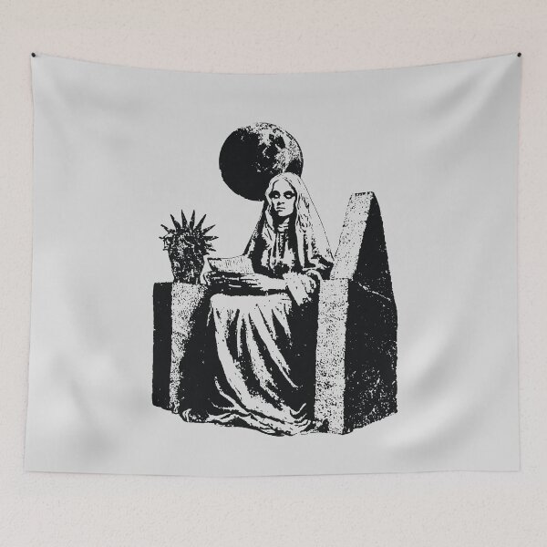 Item preview,  Grunge Tarot High Priestess Art | Vintage Occult Full Moon Oracle designed and sold by Mystikos Art.