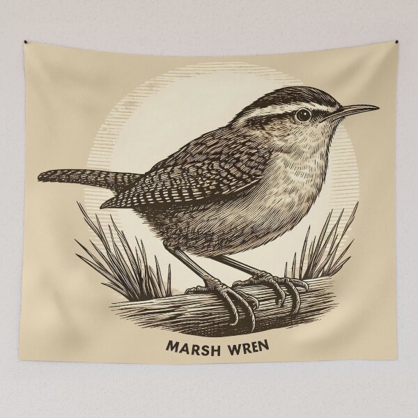 Item preview, Marsh Wren 9 designed and sold by theAVIARY7.