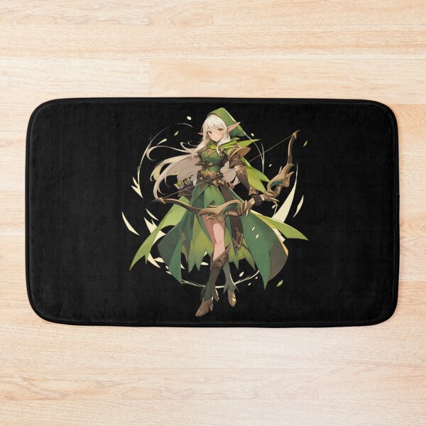Item preview, Anime Elf Archer – Fantasy Warrior with Bow and Green Cloak designed and sold by Meiersbeste.